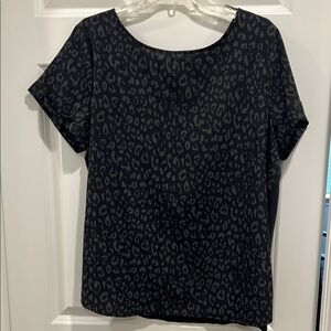 Leopard Print Black Top